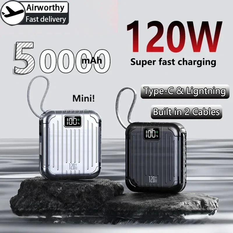Solar Emergency Charger - 50000 mAh Mini Compact Praktische PowerBank