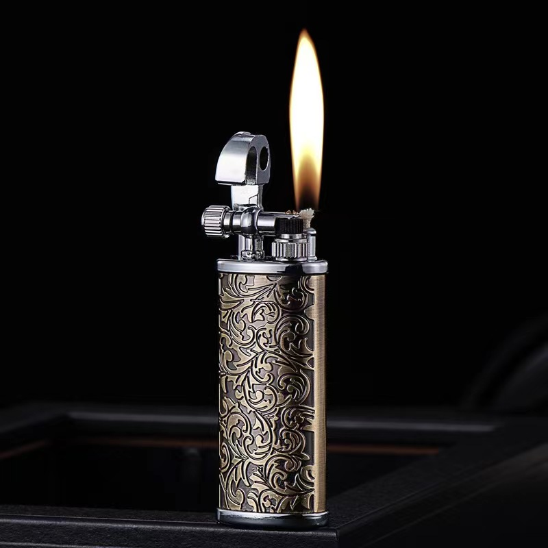 Fire Starting Kit - Retro Flint Kerosin Flammenfeuerzeug, Metallschleifscheibe, Benzinzigarette,